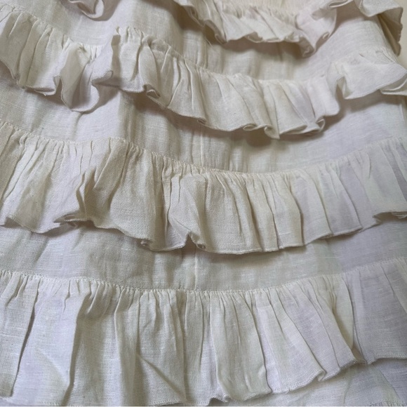 Boho Ethnic Multi color Embroidery Maxi Dress with Frills/ M/ Summer/Festival - Picture 6 of 7